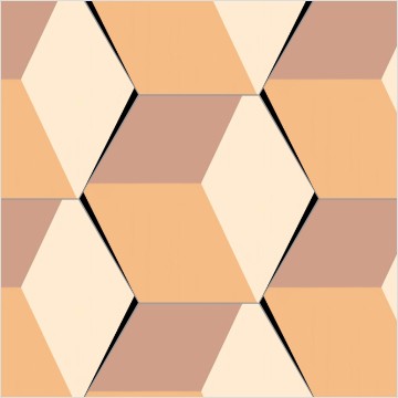 Cool house music-shaped brick-orange checkered