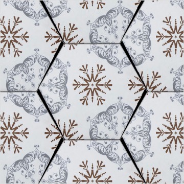 Cool house music-shaped brick-snowflakes
