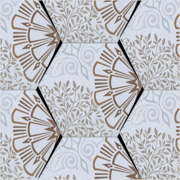 Cool house music-shaped brick-colored pattern