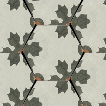 Cool house music-shaped brick-green pattern