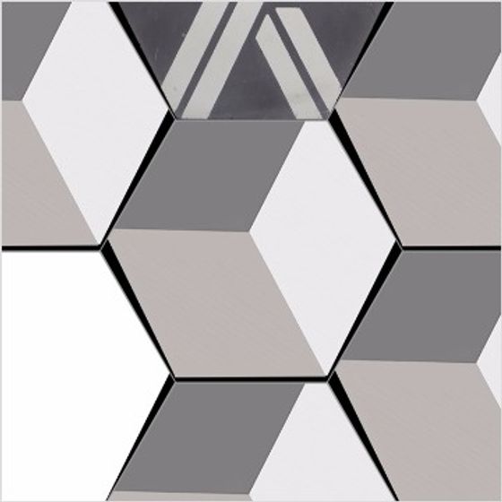Avant garde Hexagonal Brick,Bespoke Tiles,Gray
