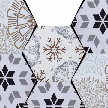 Cool house music-a profiled tiles-mix and match color tiles