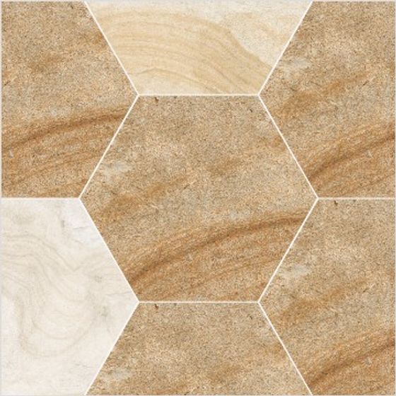 Earth Color Hexagonal Tiles 3D Model - CSHL2901 Series