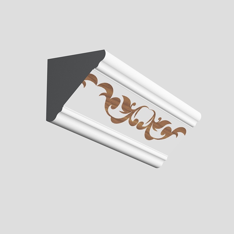Elegant Ornate Crown Molding 3D model