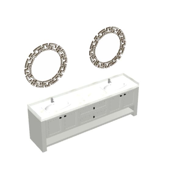 Sleek Bathroom Vanity 3D Model