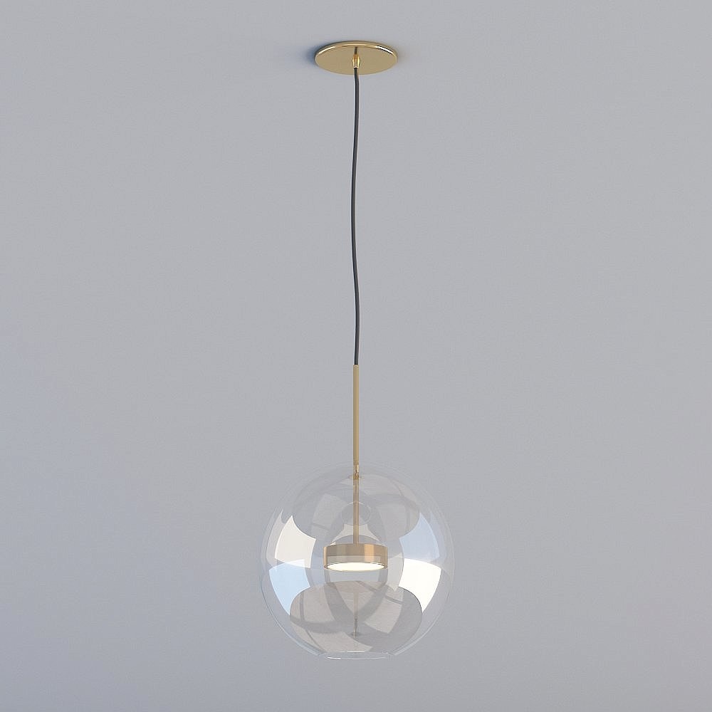 Elegant Minimalist Chandelier 3D model
