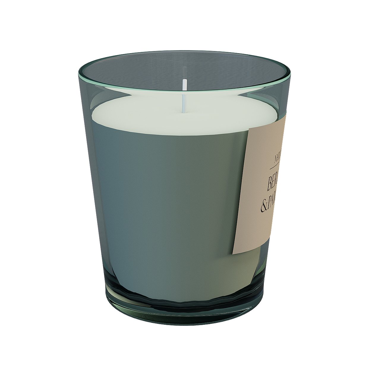 Elegant Glass Aromatherapy Candle 3D Model – Low-Poly Design