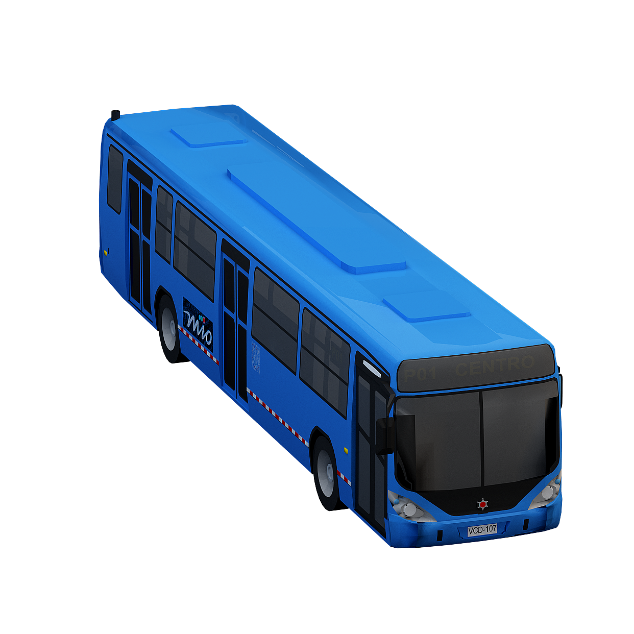 Industrial Vehicle Model – Blue & Earth Tones
