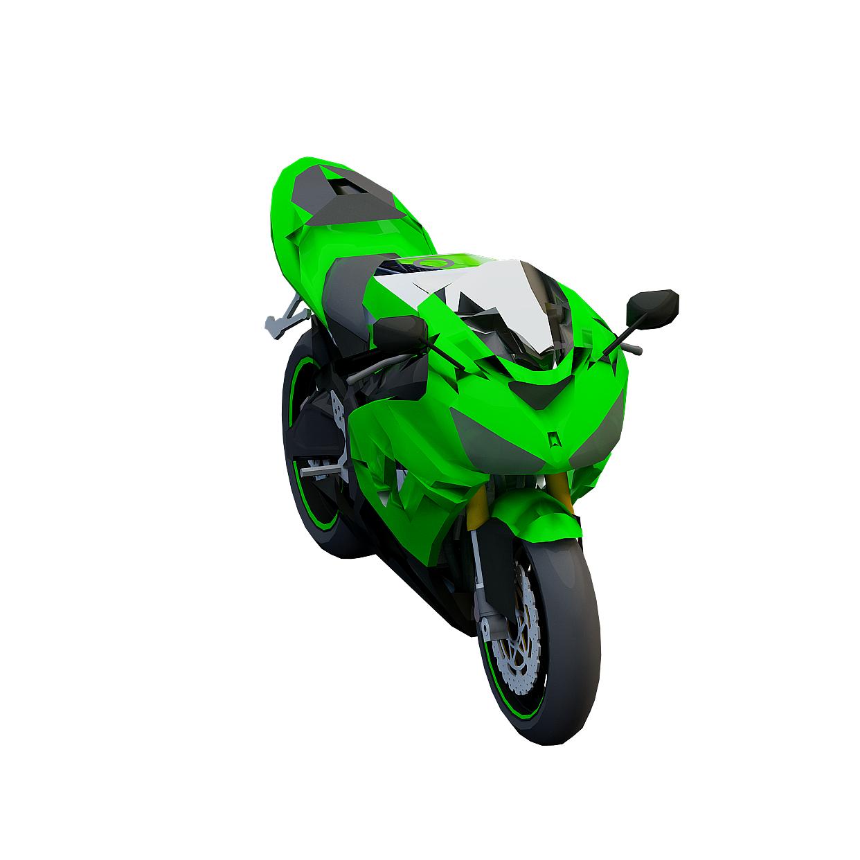 Avant garde Green Vehicle 3D Model – Aerodynamic Design