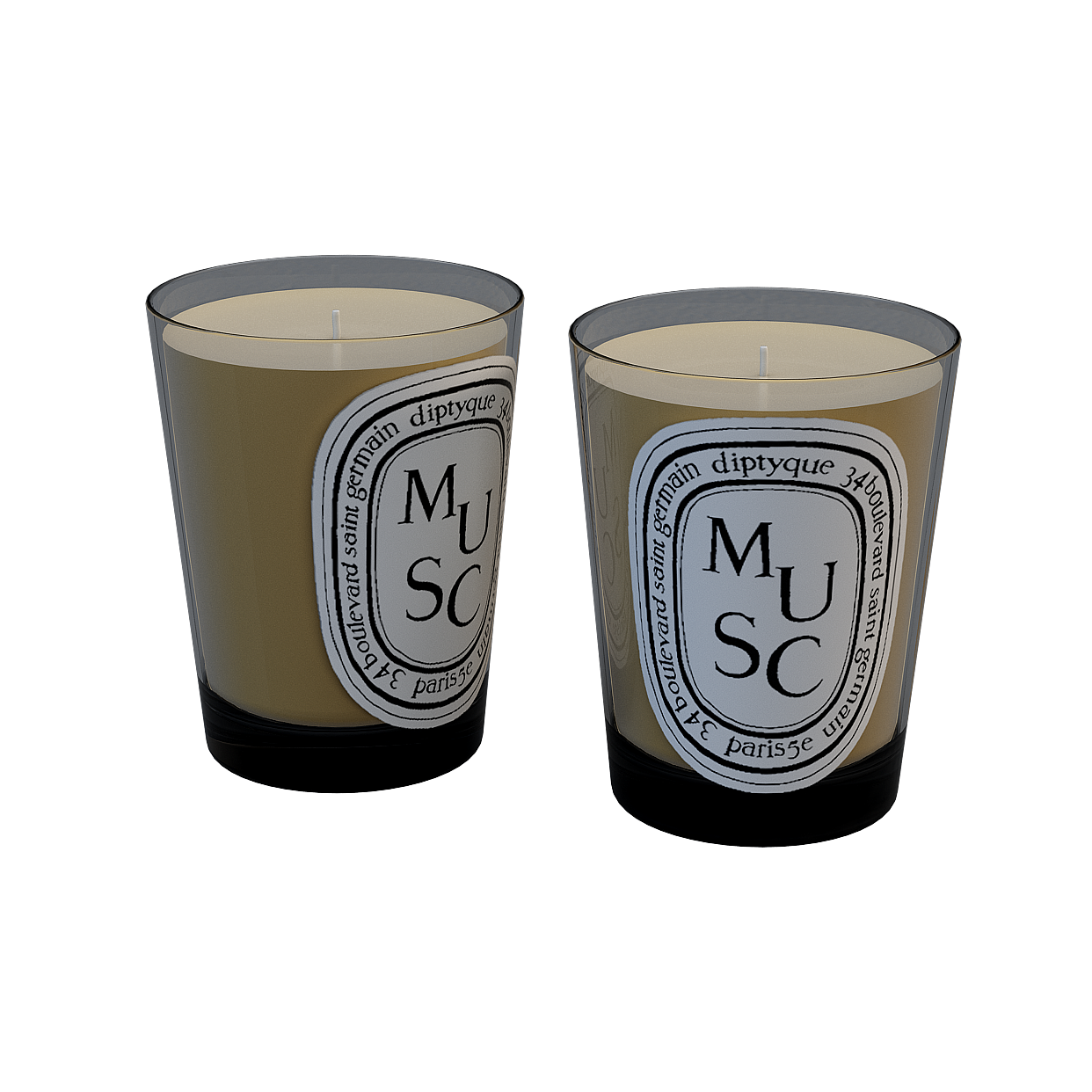 Decorative Black Candle 3D Model – Elegant Wax Accent