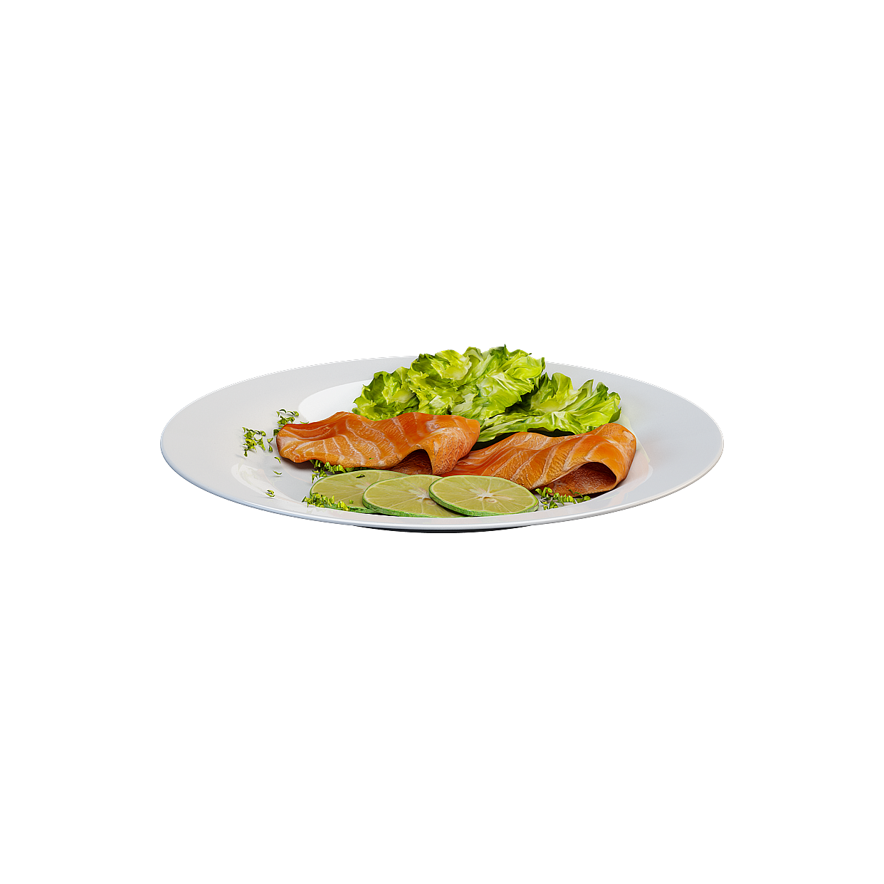 Smoked Salmon Platter 3D Model – Detailed Culinary Asset