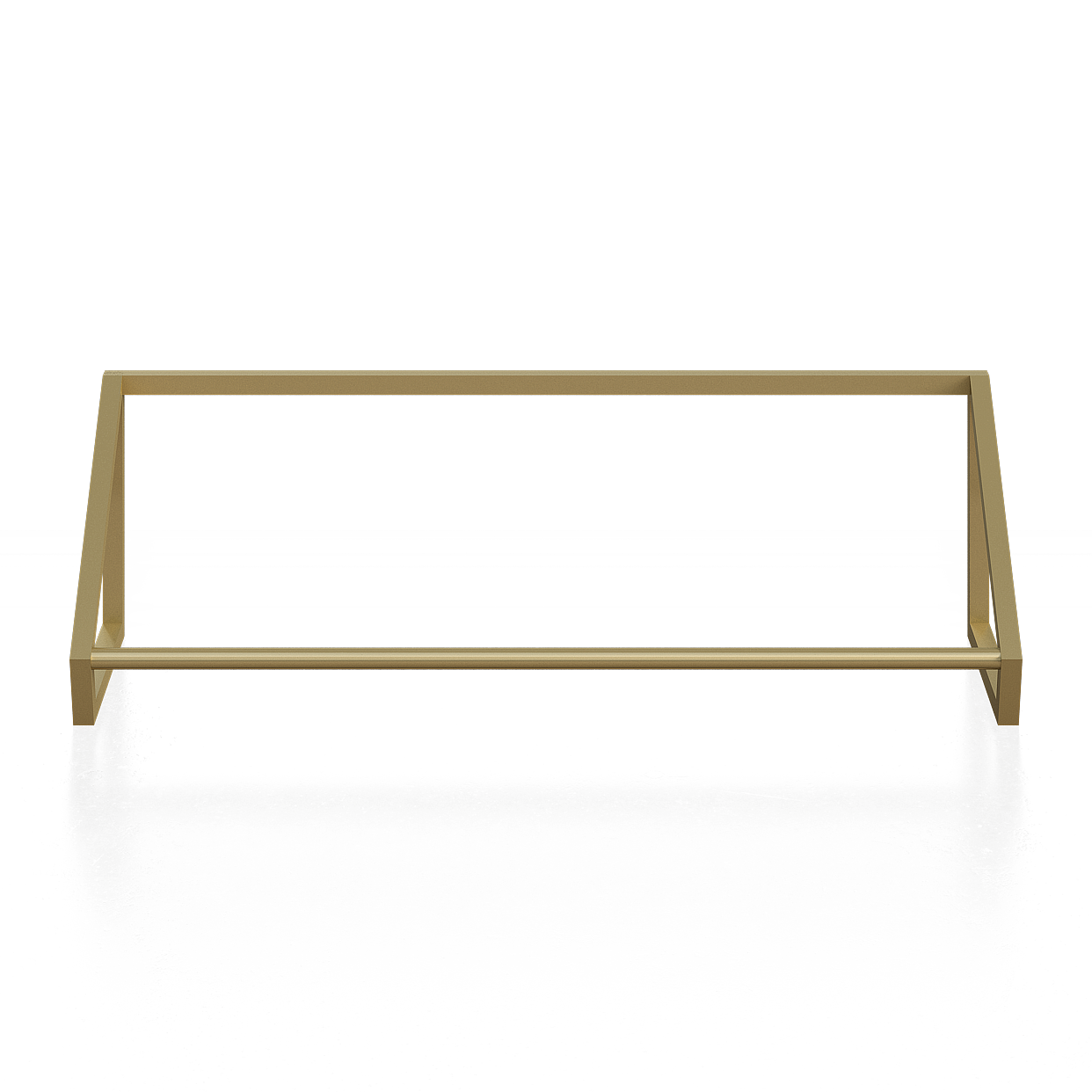 Elegant Golden Bench 3D Model – Low-Poly Luxury Seating