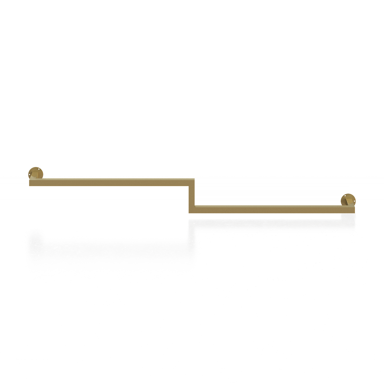 Zigzag Towel Bar 3D Model – Minimalist Gold Design