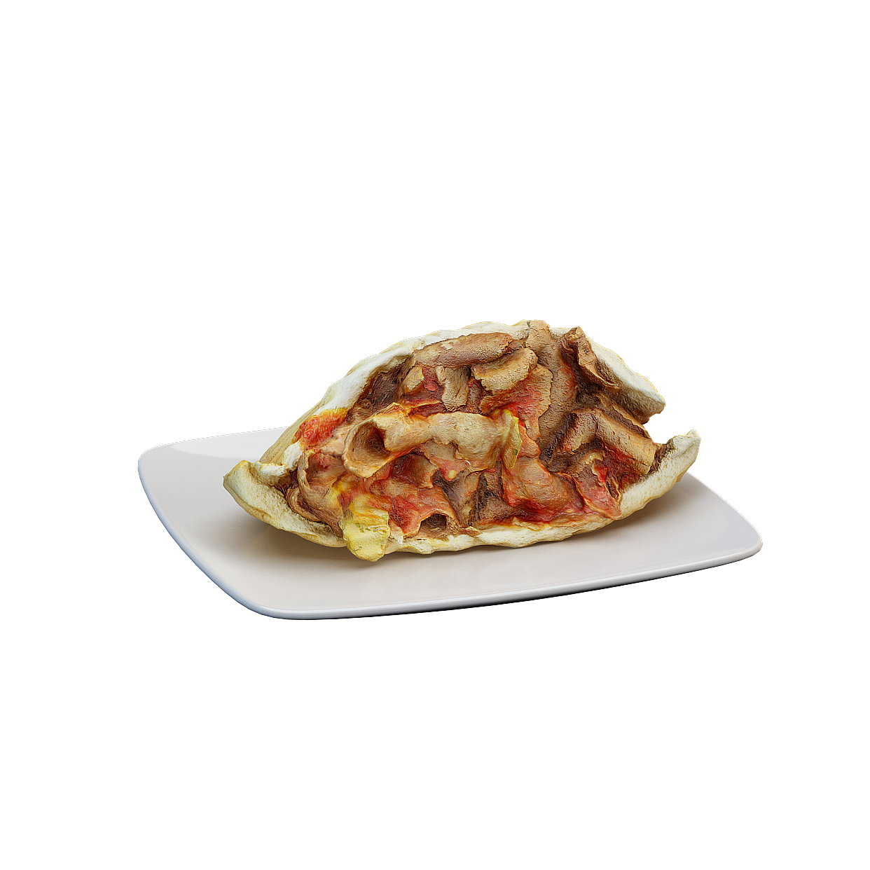 Mushroom Pizza 3D Model – Low-Poly Food Asset