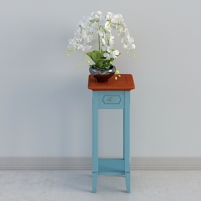 Elegant Flower Pedestal 3D model