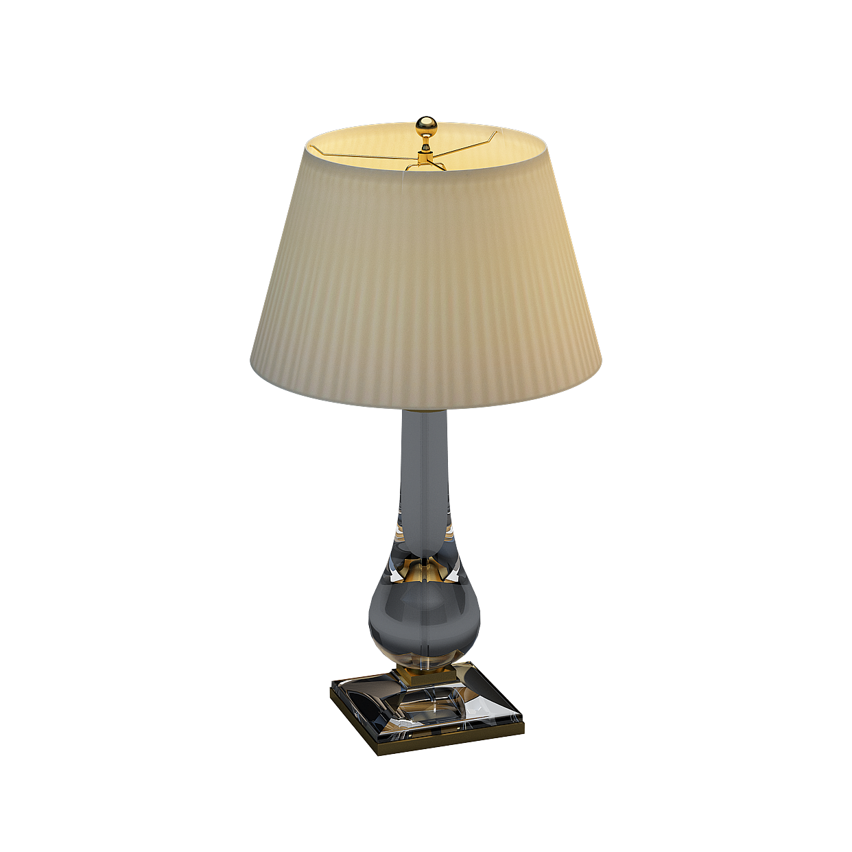 Elegant Crystal Table Lamp 3D Model – Modern Lighting Design