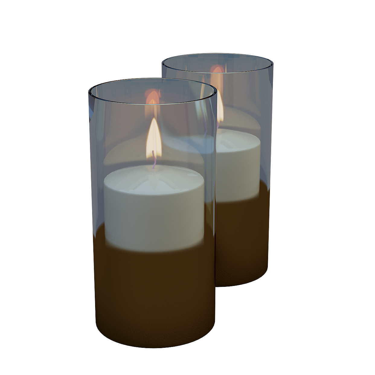 City Light Glassware 3D Model – Sleek Transparent Design