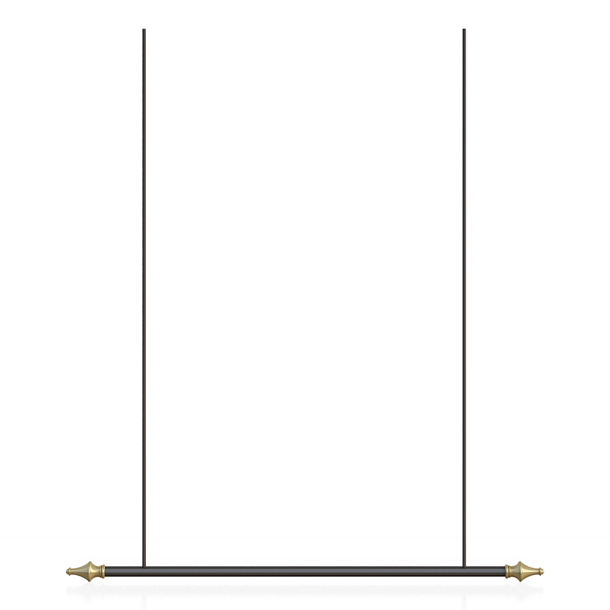 Elegant Low Polygon 3D Model with Metal Frame