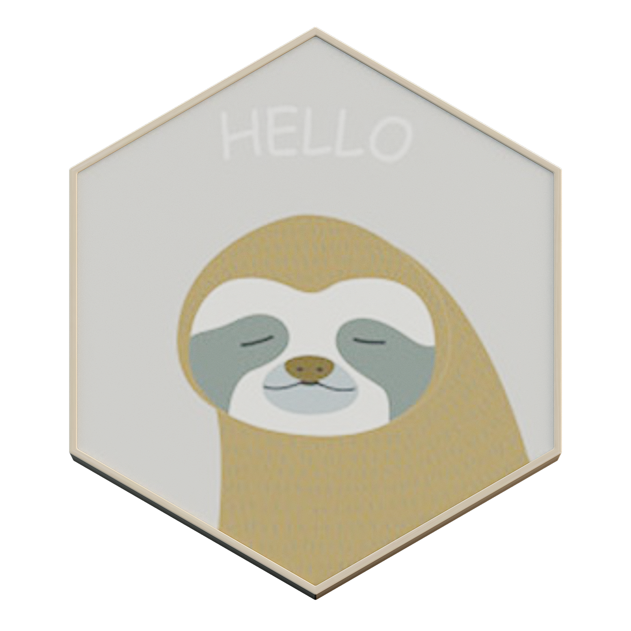 Low-Poly Sloth 3D Model – Kids Decor and Educational