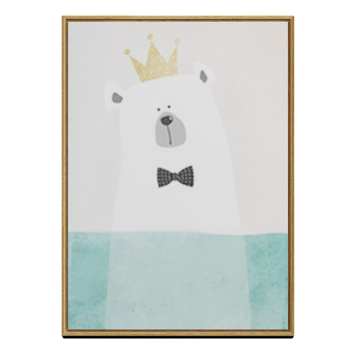 Adorable Crowned Polar Bear 3D Model – Low-Poly Toy Design