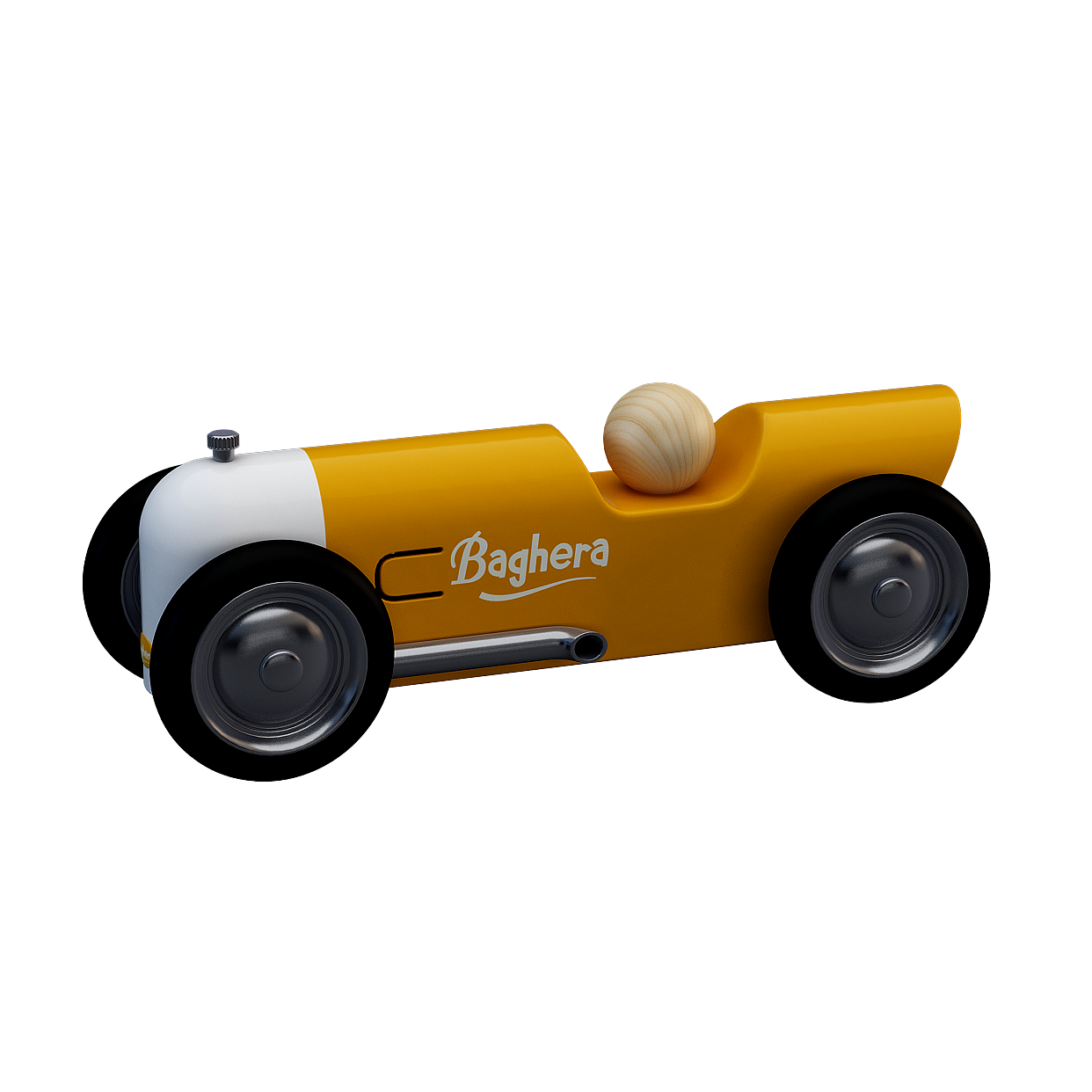 Vintage Racing Car 3D Model – Low-Poly Classic Design