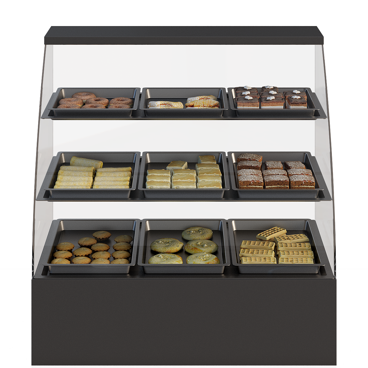 Low Poly Charming Dessert 3D Model – Baked Goods Set