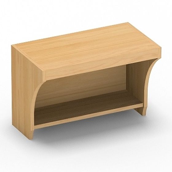 Curved Storage Bench 3D model for Modern Interiors