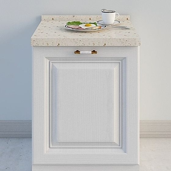 Low-Poly Breakfast Cabinet 3D model