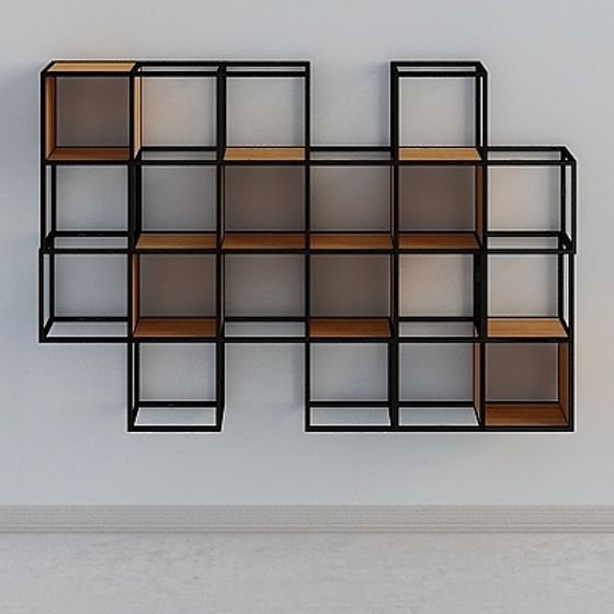 Industrial Style Bookshelf 3D model