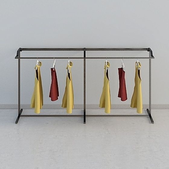 Modern Minimalist Clothing Rack 3D model