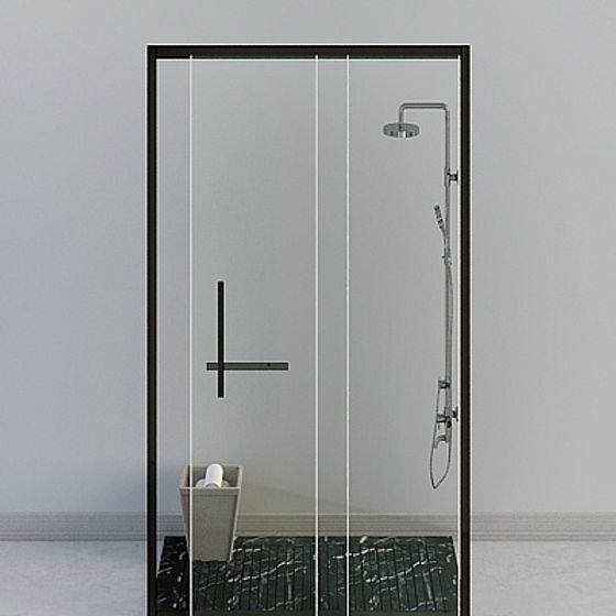 Sleek Glass Shower Enclosure 3D model