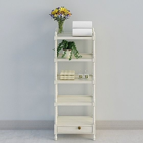 Rustic Style Bookshelf 3D model