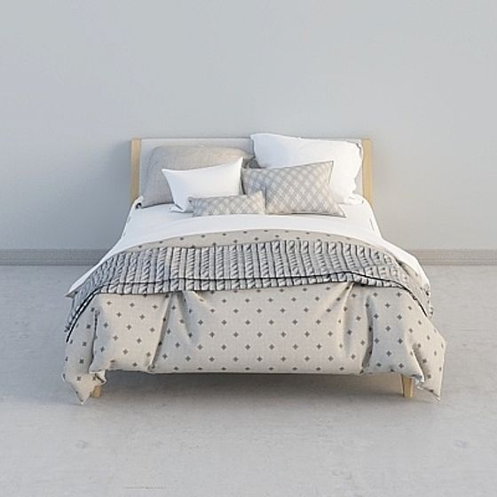 Cozy Retreat Bed 3D model