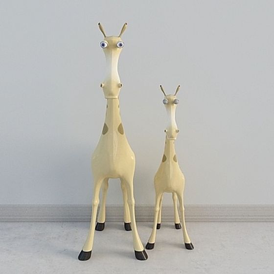 Charming Low Poly Giraffe 3D Model