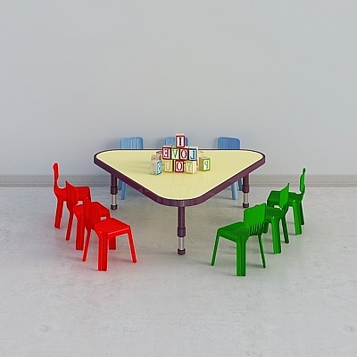 Combinaison de bureau et de chaise de jardin pour enfants