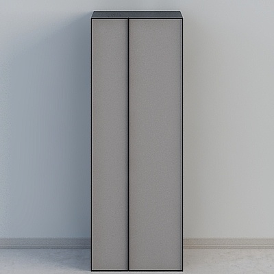 モダンでシンプルなダーク無垢材の二重ガラス扉のワードローブ コンビナ