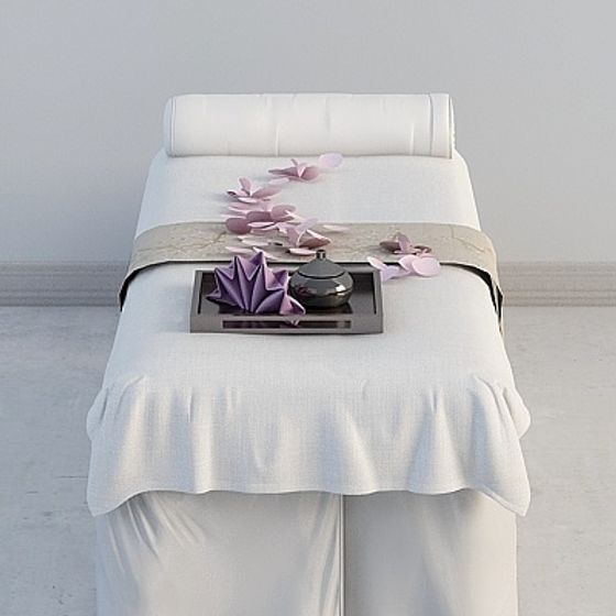Stylish Spa Massage Table 3D model for Relaxation