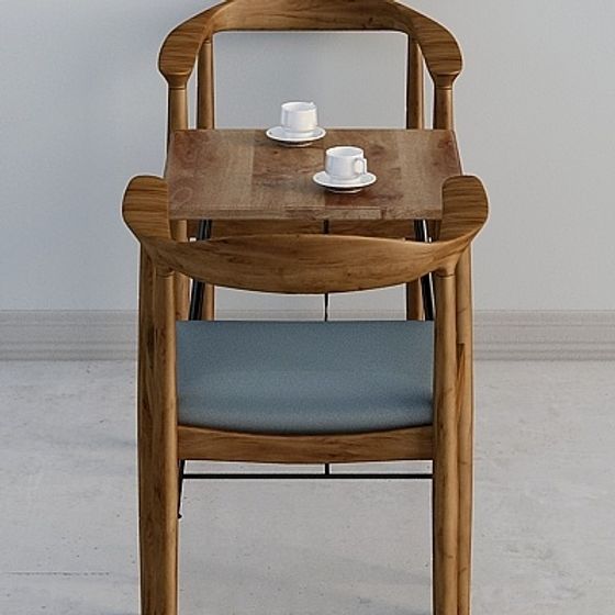 Cozy Wooden Chair 3D model