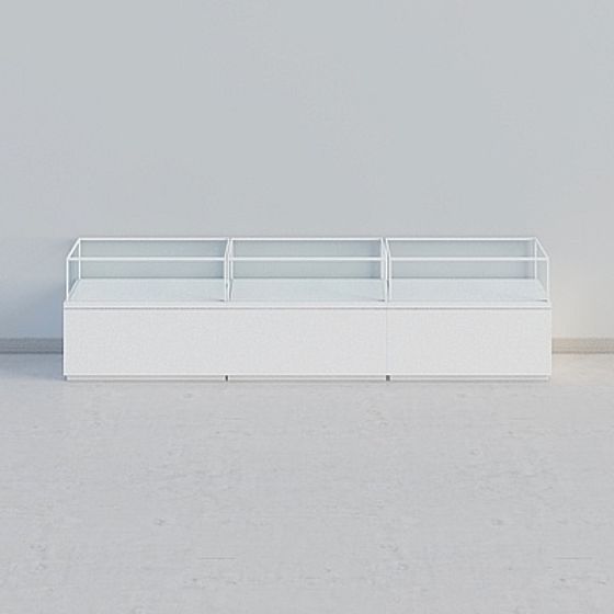 Minimalist Glass Display Cabinet 3D model