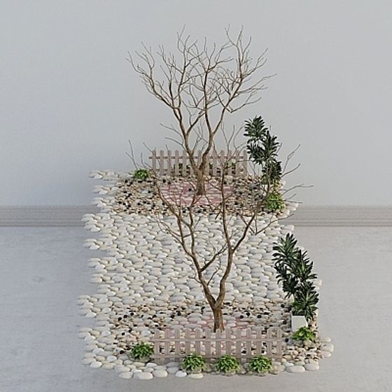 Low Poly Garden Landscape 3D model