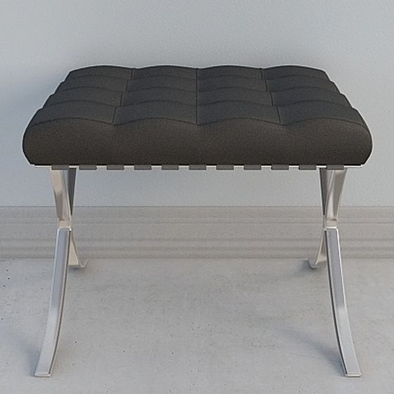 Elegant Low-Poly 3D Model Bench for Modern Interiors