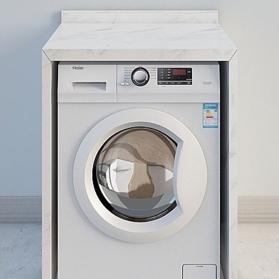 Realistic Haier Washing Machine 3D model