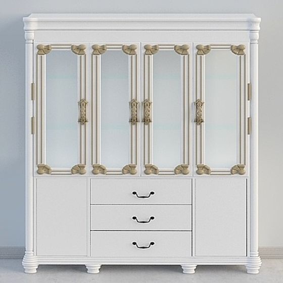 Elegant Classic Armoire 3D model