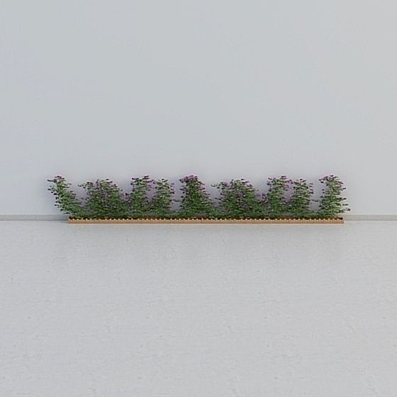 Low Poly Flower Wall 3D model