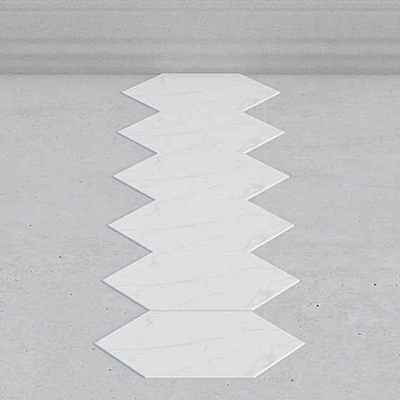 Zigzag Tiles 3D model for Modern Aesthetics