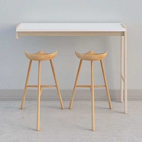 Urban Corner Bar Counter 3D model