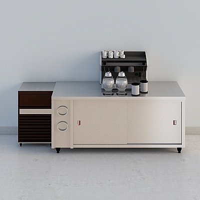 1200 Water Bar Combination 3D Model in Black and Gray