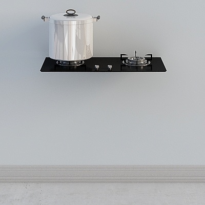 Elegant Low-Poly Kitchen Stove 3D model for Modern Spaces