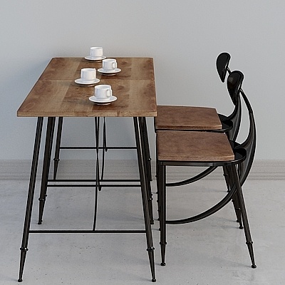 Industrial style coffee bar-coffee table combination