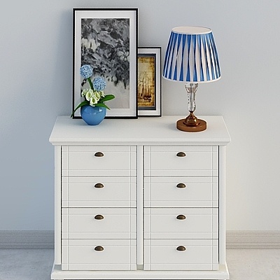 Youfan Art UvanTeen American White Eight-Drawer Cabinet Set